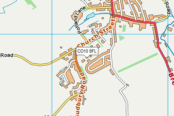 CO10 9FL map - OS VectorMap District (Ordnance Survey)