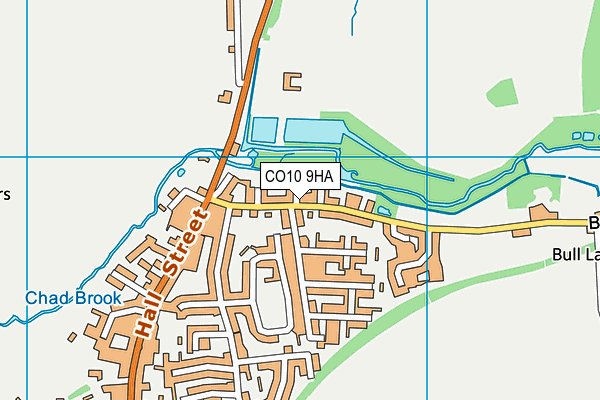 CO10 9HA map - OS VectorMap District (Ordnance Survey)