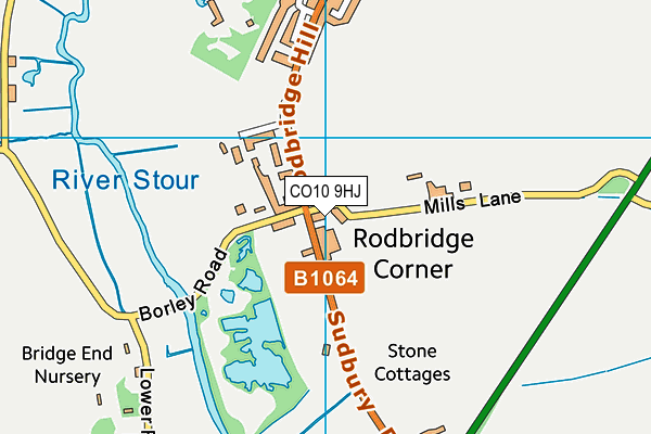 CO10 9HJ map - OS VectorMap District (Ordnance Survey)