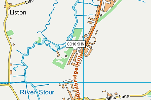 CO10 9HN map - OS VectorMap District (Ordnance Survey)