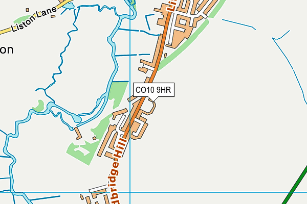 CO10 9HR map - OS VectorMap District (Ordnance Survey)