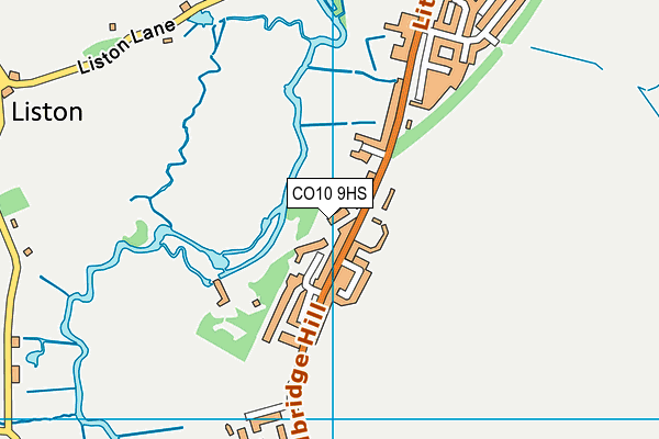 CO10 9HS map - OS VectorMap District (Ordnance Survey)