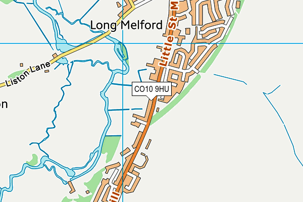 CO10 9HU map - OS VectorMap District (Ordnance Survey)