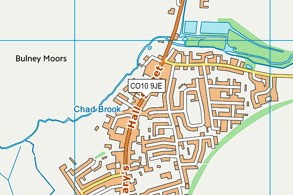 CO10 9JE map - OS VectorMap District (Ordnance Survey)