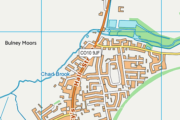 CO10 9JF map - OS VectorMap District (Ordnance Survey)
