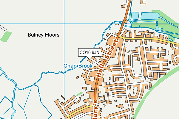 CO10 9JN map - OS VectorMap District (Ordnance Survey)