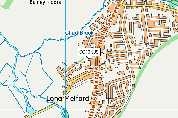 CO10 9JS map - OS VectorMap District (Ordnance Survey)