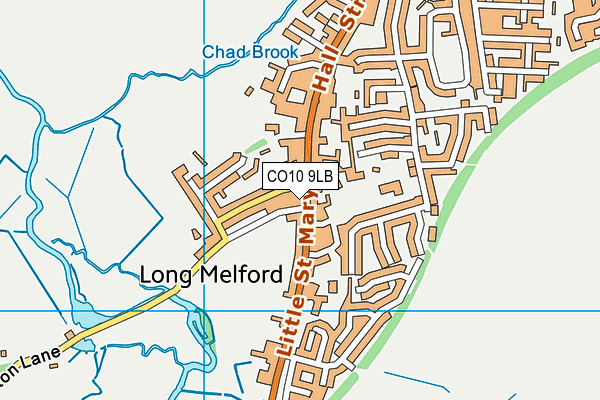 CO10 9LB map - OS VectorMap District (Ordnance Survey)