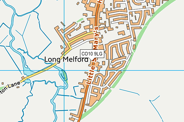 CO10 9LG map - OS VectorMap District (Ordnance Survey)