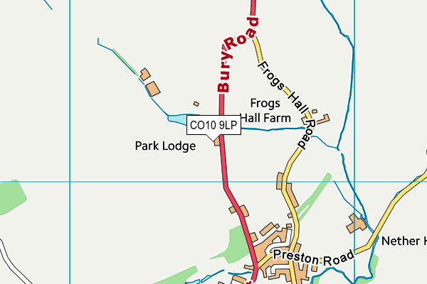 CO10 9LP map - OS VectorMap District (Ordnance Survey)