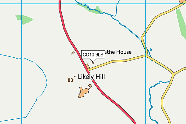 CO10 9LS map - OS VectorMap District (Ordnance Survey)