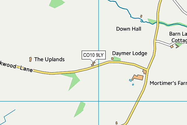 CO10 9LY map - OS VectorMap District (Ordnance Survey)