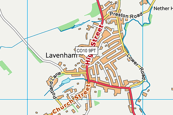 CO10 9PT map - OS VectorMap District (Ordnance Survey)