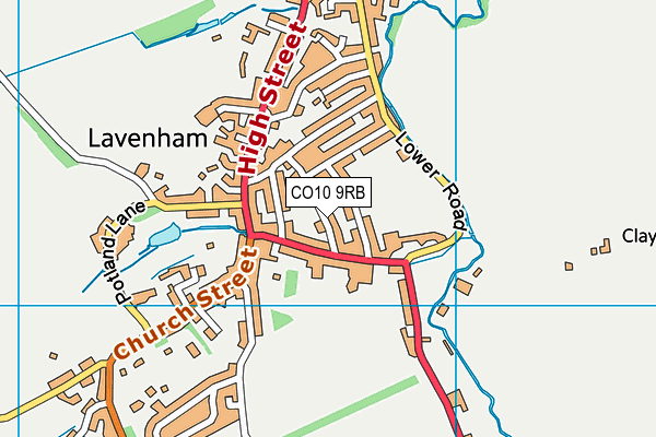 Lavenham Community Primary School map (CO10 9RB) - OS VectorMap District (Ordnance Survey)