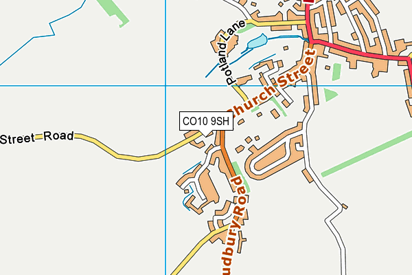 Lavenham Recreation Ground map (CO10 9SH) - OS VectorMap District (Ordnance Survey)