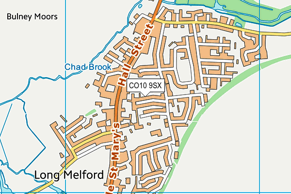 CO10 9SX map - OS VectorMap District (Ordnance Survey)