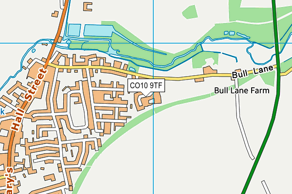 CO10 9TF map - OS VectorMap District (Ordnance Survey)