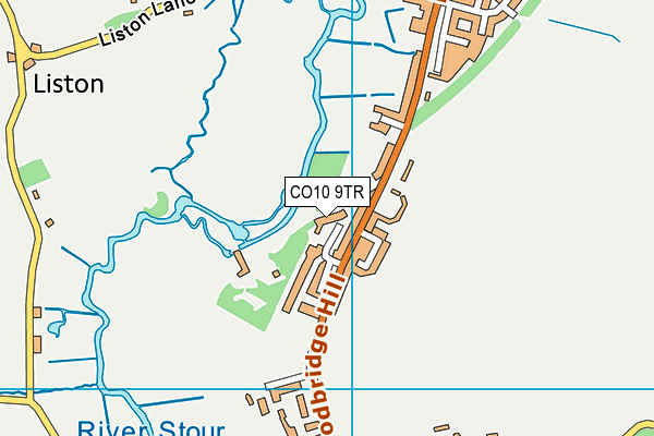 CO10 9TR map - OS VectorMap District (Ordnance Survey)