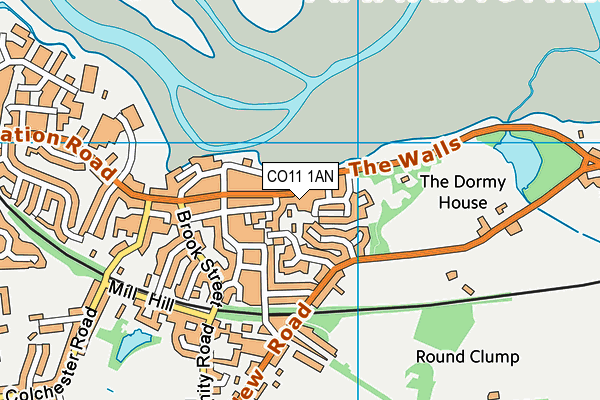 CO11 1AN map - OS VectorMap District (Ordnance Survey)