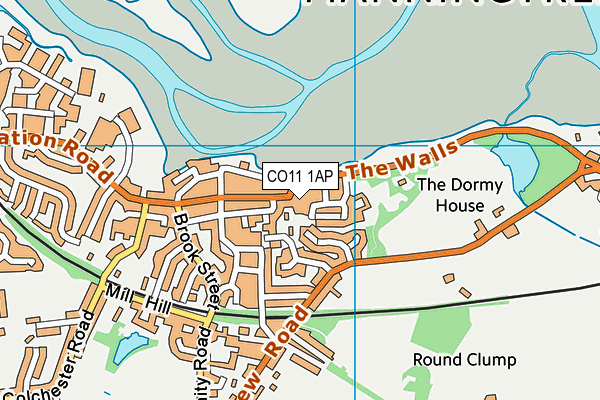 CO11 1AP map - OS VectorMap District (Ordnance Survey)