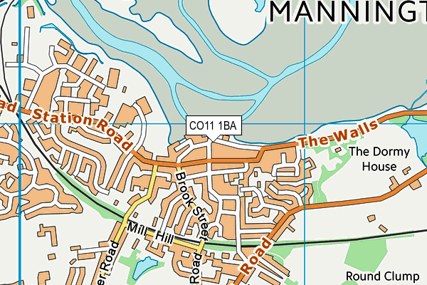 CO11 1BA map - OS VectorMap District (Ordnance Survey)