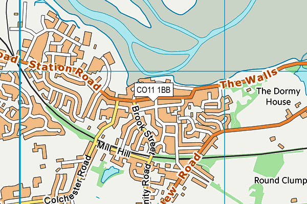 CO11 1BB map - OS VectorMap District (Ordnance Survey)