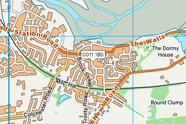 CO11 1BG map - OS VectorMap District (Ordnance Survey)