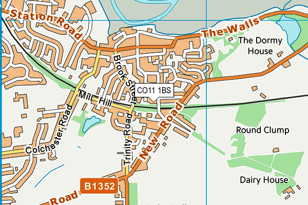 CO11 1BS map - OS VectorMap District (Ordnance Survey)