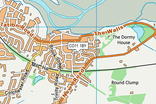 CO11 1BY map - OS VectorMap District (Ordnance Survey)