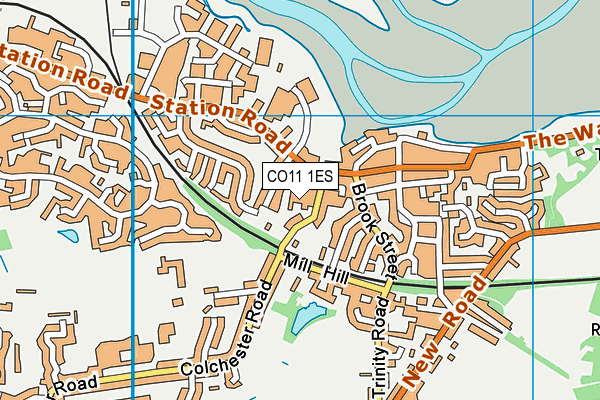 CO11 1ES map - OS VectorMap District (Ordnance Survey)