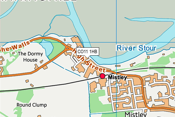 CO11 1HB map - OS VectorMap District (Ordnance Survey)