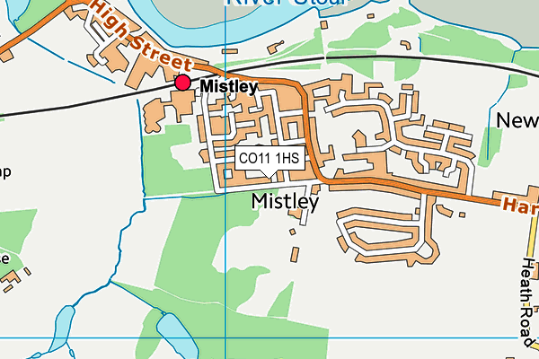 Furze Hill Recreation Ground map (CO11 1HS) - OS VectorMap District (Ordnance Survey)