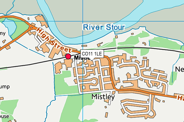 CO11 1LE map - OS VectorMap District (Ordnance Survey)