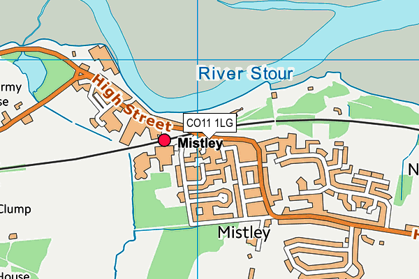 CO11 1LG map - OS VectorMap District (Ordnance Survey)