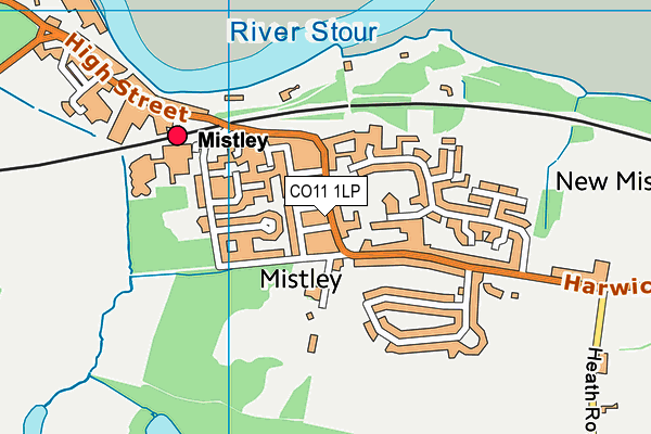 CO11 1LP map - OS VectorMap District (Ordnance Survey)