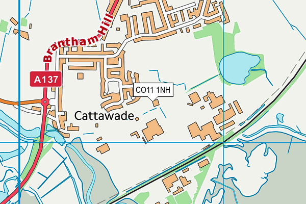 CO11 1NH map - OS VectorMap District (Ordnance Survey)