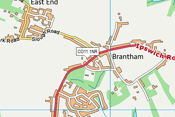 CO11 1NR map - OS VectorMap District (Ordnance Survey)