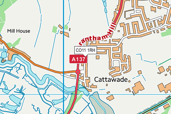 CO11 1RH map - OS VectorMap District (Ordnance Survey)