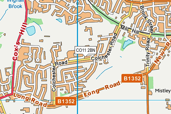 Highfields Primary School map (CO11 2BN) - OS VectorMap District (Ordnance Survey)