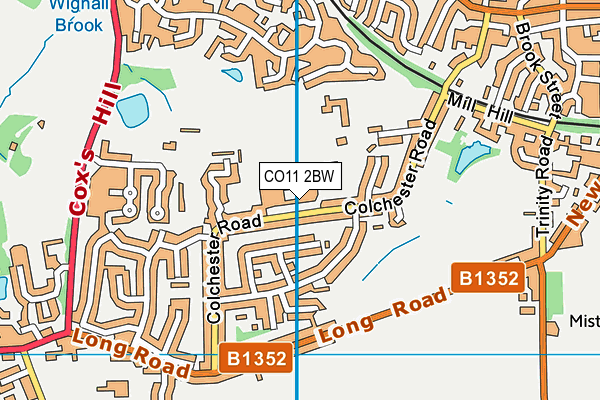 Manningtree High School map (CO11 2BW) - OS VectorMap District (Ordnance Survey)