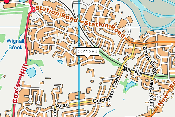 CO11 2HU map - OS VectorMap District (Ordnance Survey)