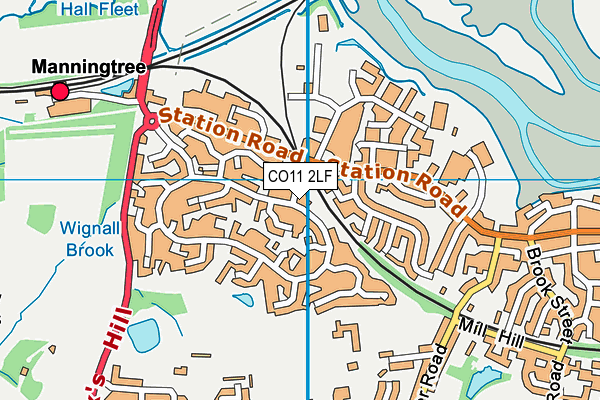 CO11 2LF map - OS VectorMap District (Ordnance Survey)