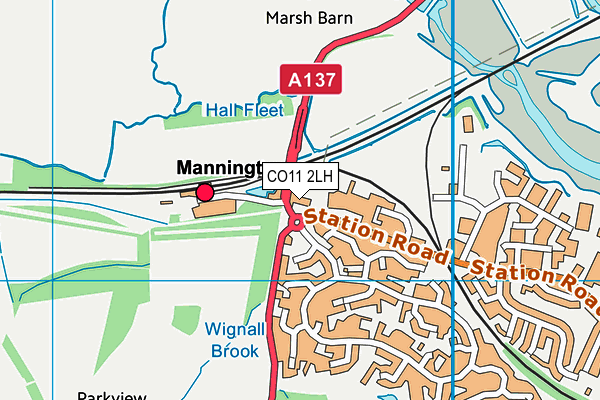 Map of MANNINGTREE TYRE & SERVICE CENTRE LIMITED at district scale