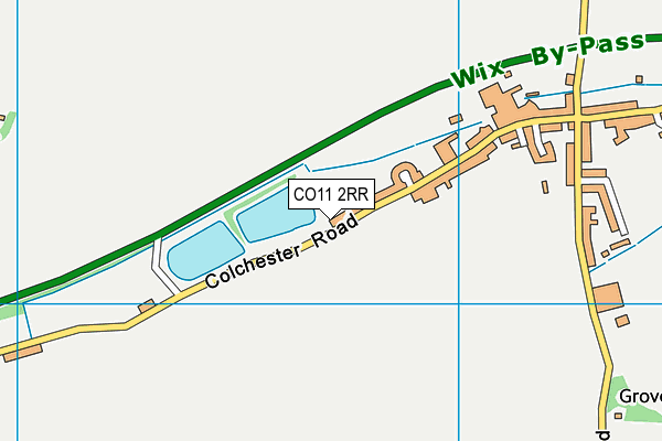 CO11 2RR map - OS VectorMap District (Ordnance Survey)