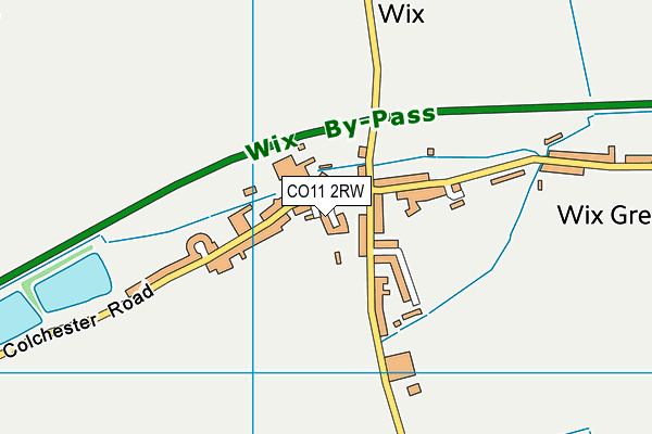 CO11 2RW map - OS VectorMap District (Ordnance Survey)