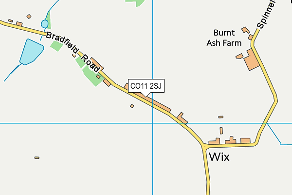 CO11 2SJ map - OS VectorMap District (Ordnance Survey)