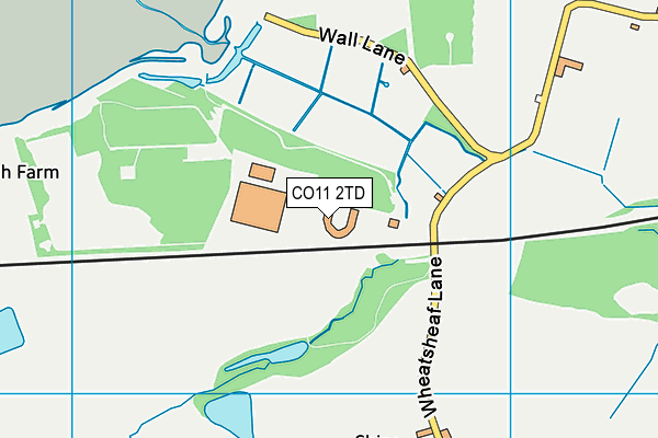 CO11 2TD map - OS VectorMap District (Ordnance Survey)