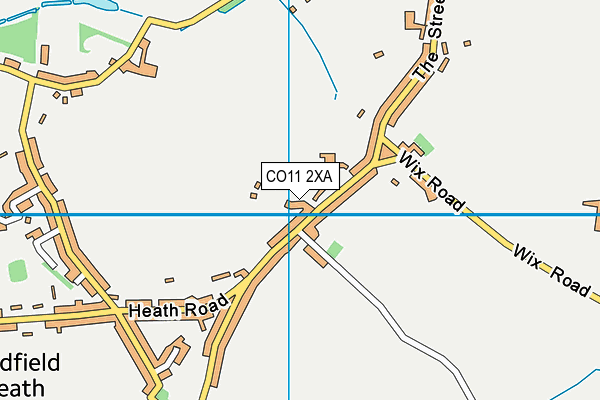 CO11 2XA map - OS VectorMap District (Ordnance Survey)