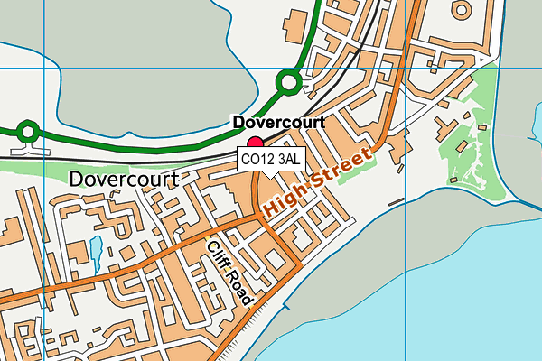 CO12 3AL map - OS VectorMap District (Ordnance Survey)