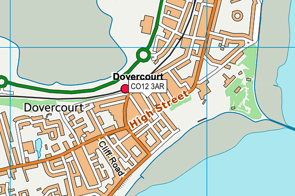 CO12 3AR map - OS VectorMap District (Ordnance Survey)